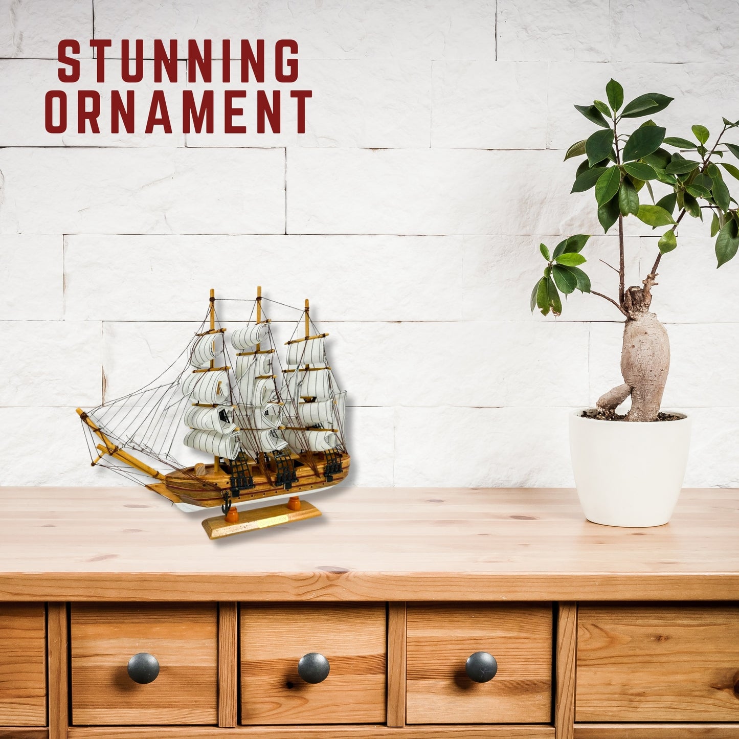 Confection Sailing Ship Model 1F – Handmade Wooden Display Ship 45 cm
