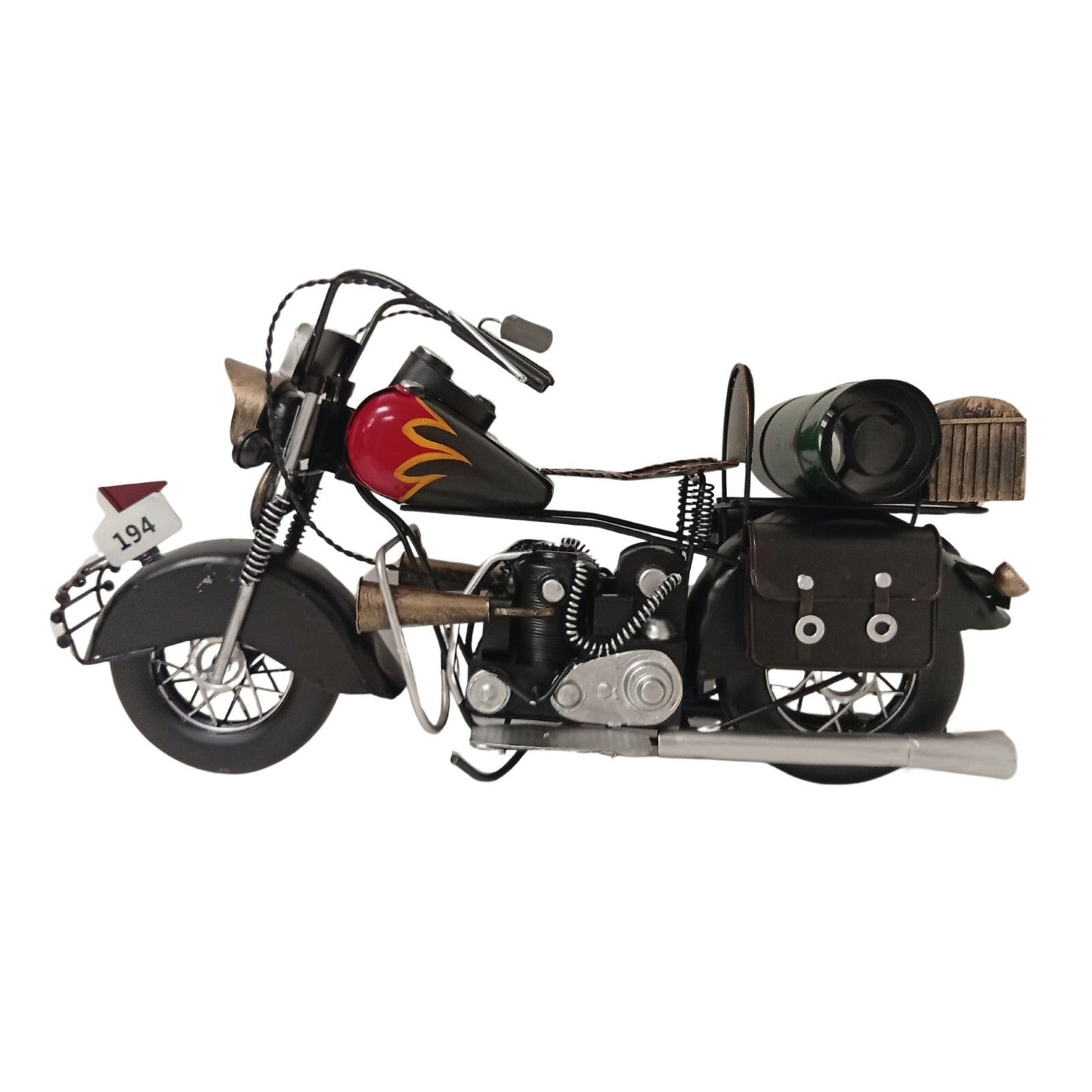 Handmade Vintage-Style Motorcycle Model | Large Display Collectible (Age 14+)