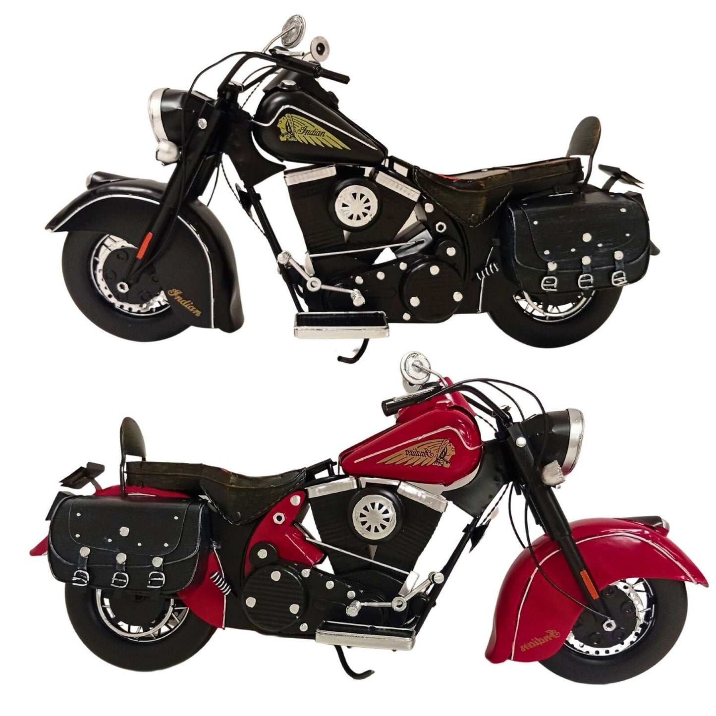 Motorcycle Model Large | Handcrafted Indian-Style| Display | Collectible