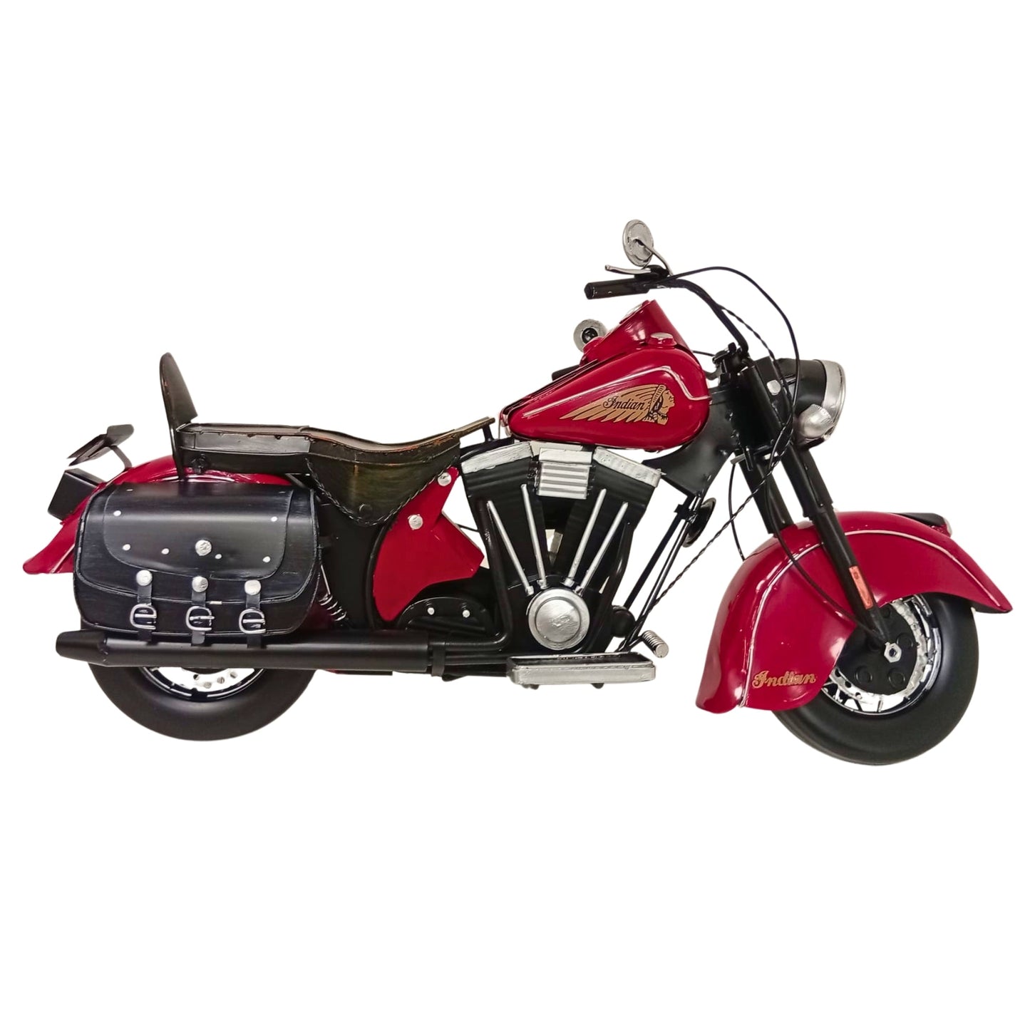 Indian-Style Motorcycle Model – Vintage Display Collectible 30 cm