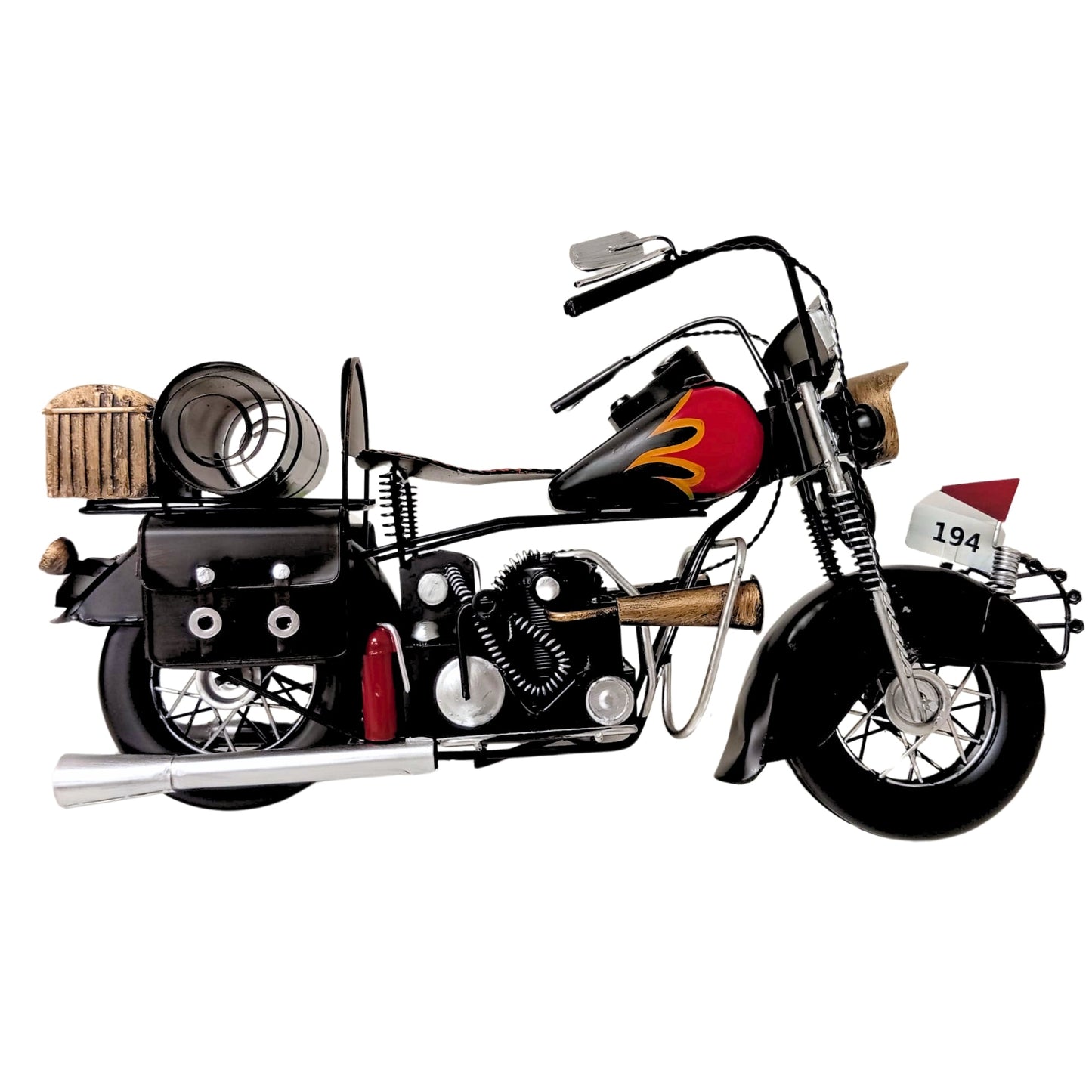 Handmade Vintage-Style Motorcycle Model | Large Display Collectible (Age 14+)