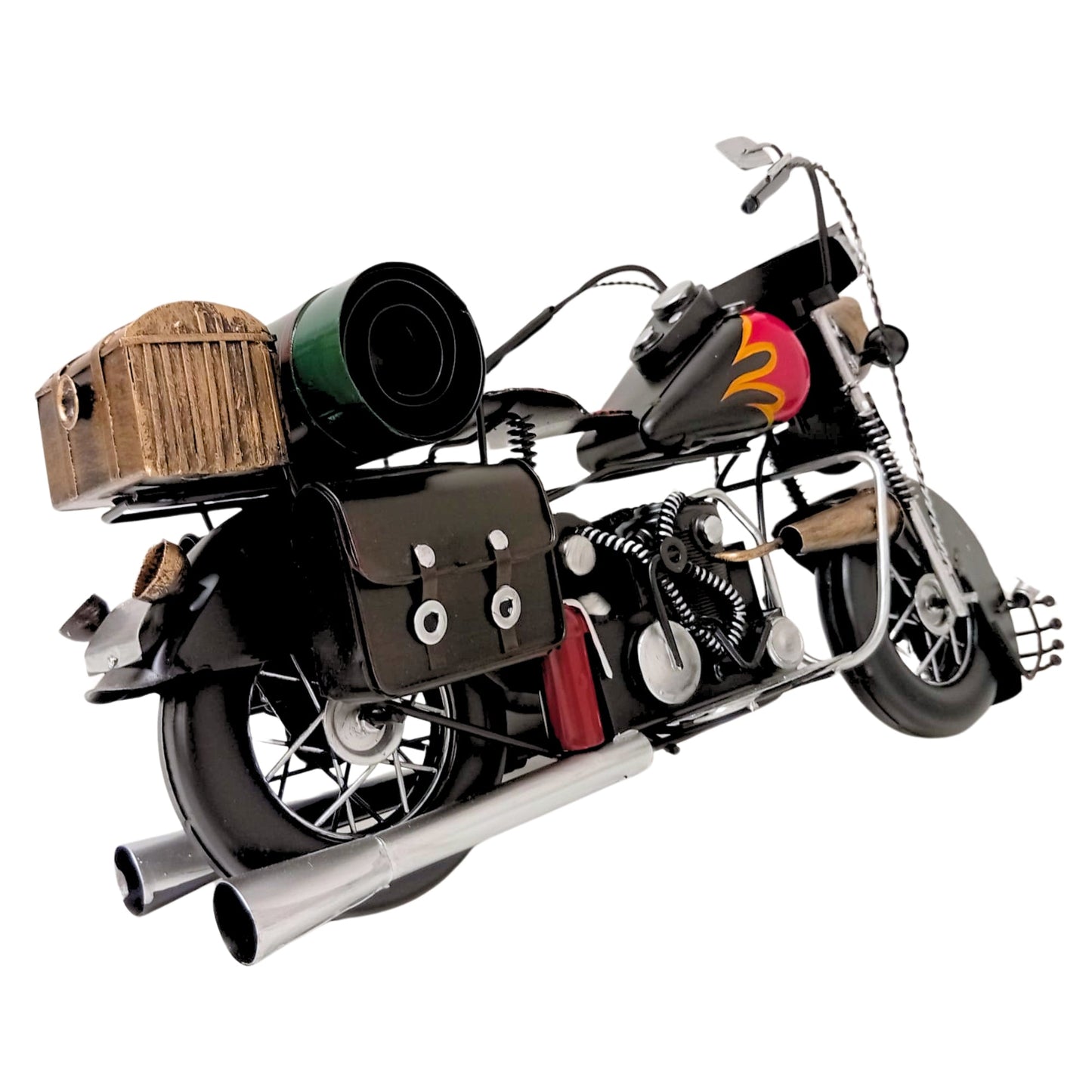 Handmade Vintage-Style Motorcycle Model | Large Display Collectible (Age 14+)