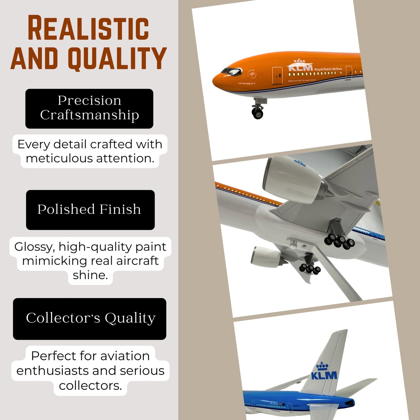 KLM Boeing 777 Model Plane 1:57