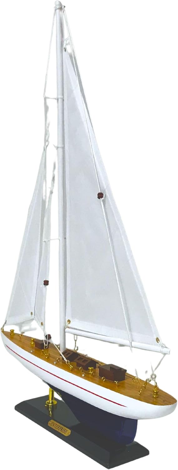 Wooden Sailboat Model – Handcrafted Nautical Yacht Replica (4 Sizes Available)