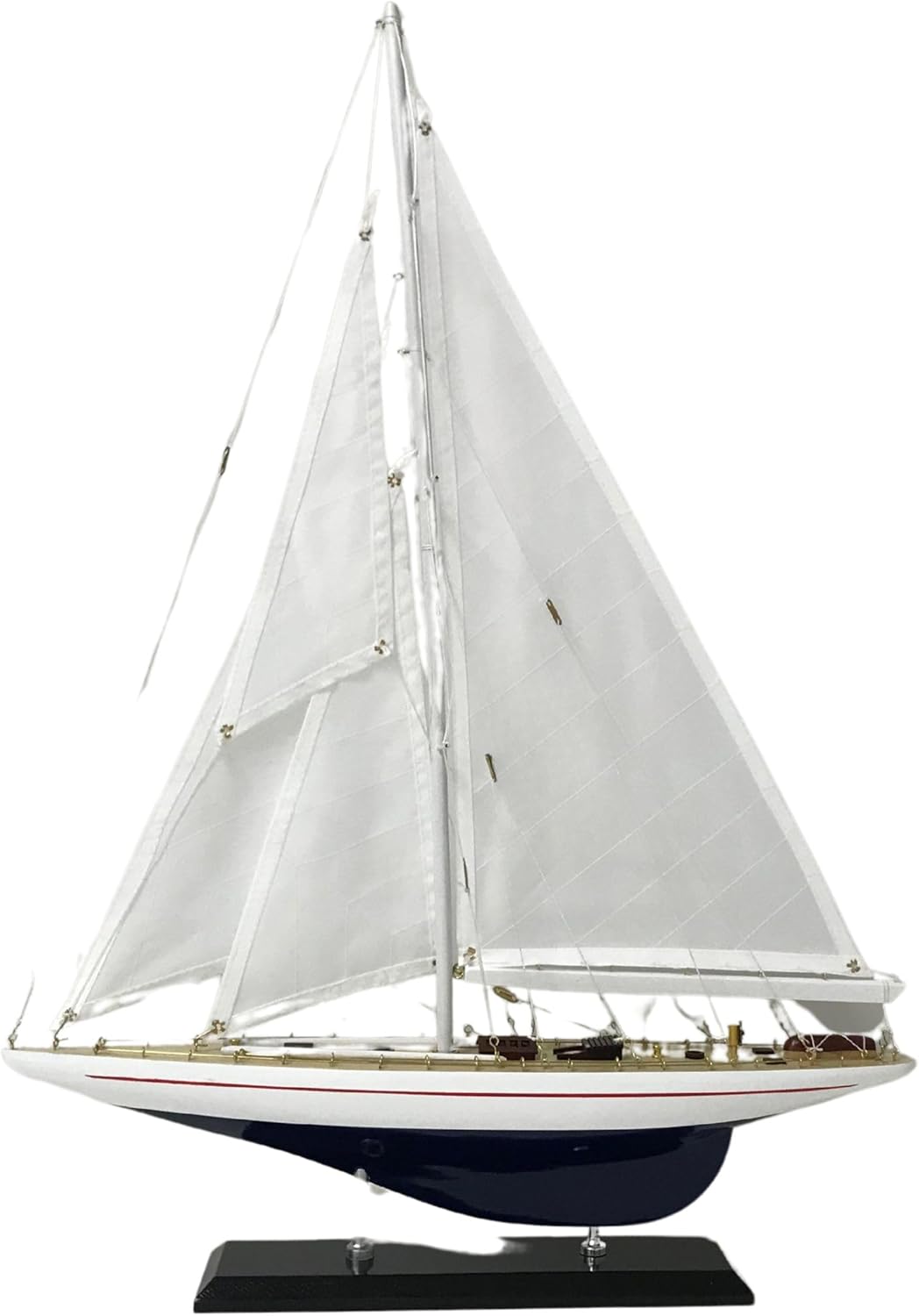 Wooden Sailboat Model – Handcrafted Nautical Yacht Replica (4 Sizes Available)
