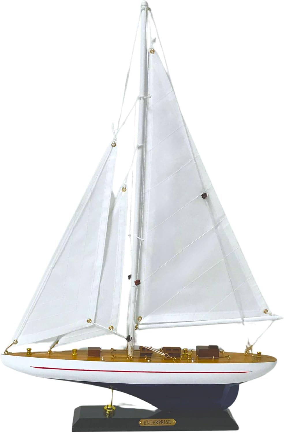 Wooden Sailboat Model – Handcrafted Nautical Yacht Replica (4 Sizes Available)