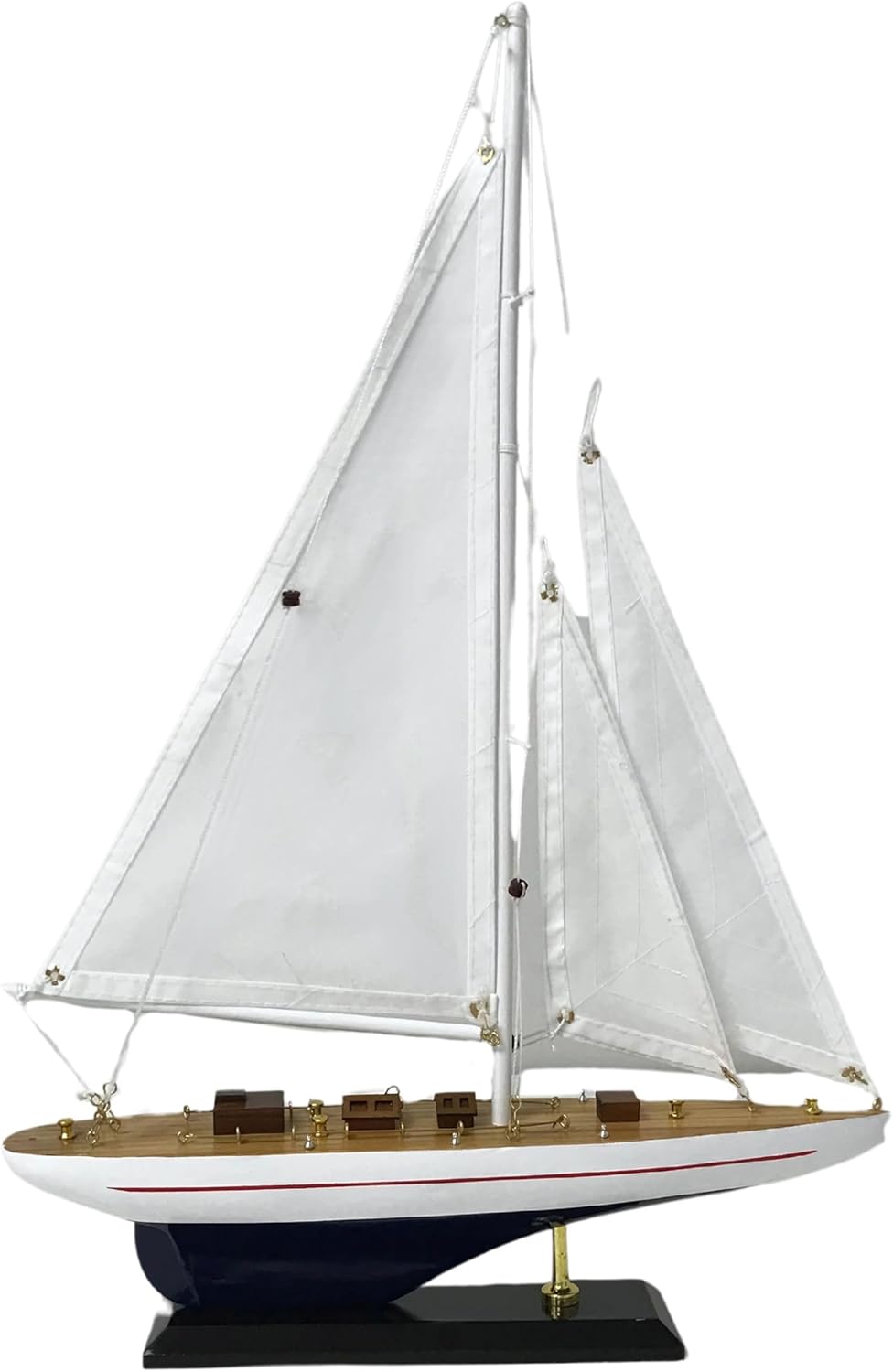 Wooden Sailboat Model – Handcrafted Nautical Yacht Replica (4 Sizes Available)