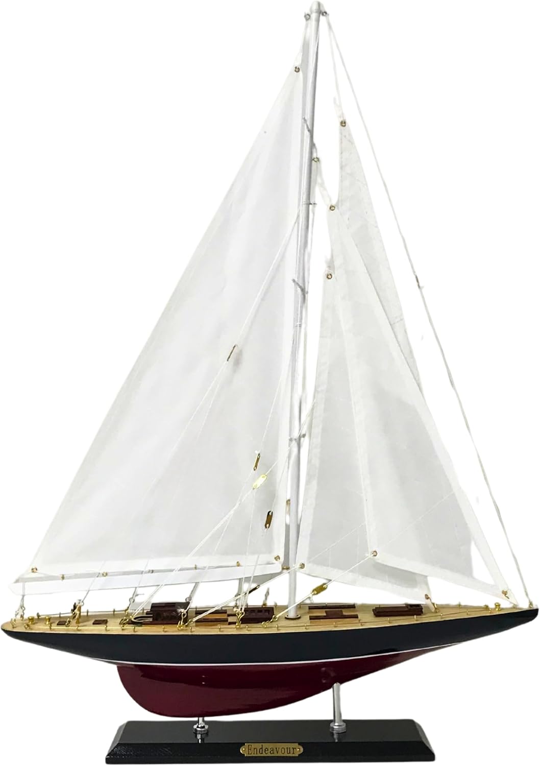 Wooden Sailboat Model – Handcrafted Nautical Yacht Replica (4 Sizes Available)