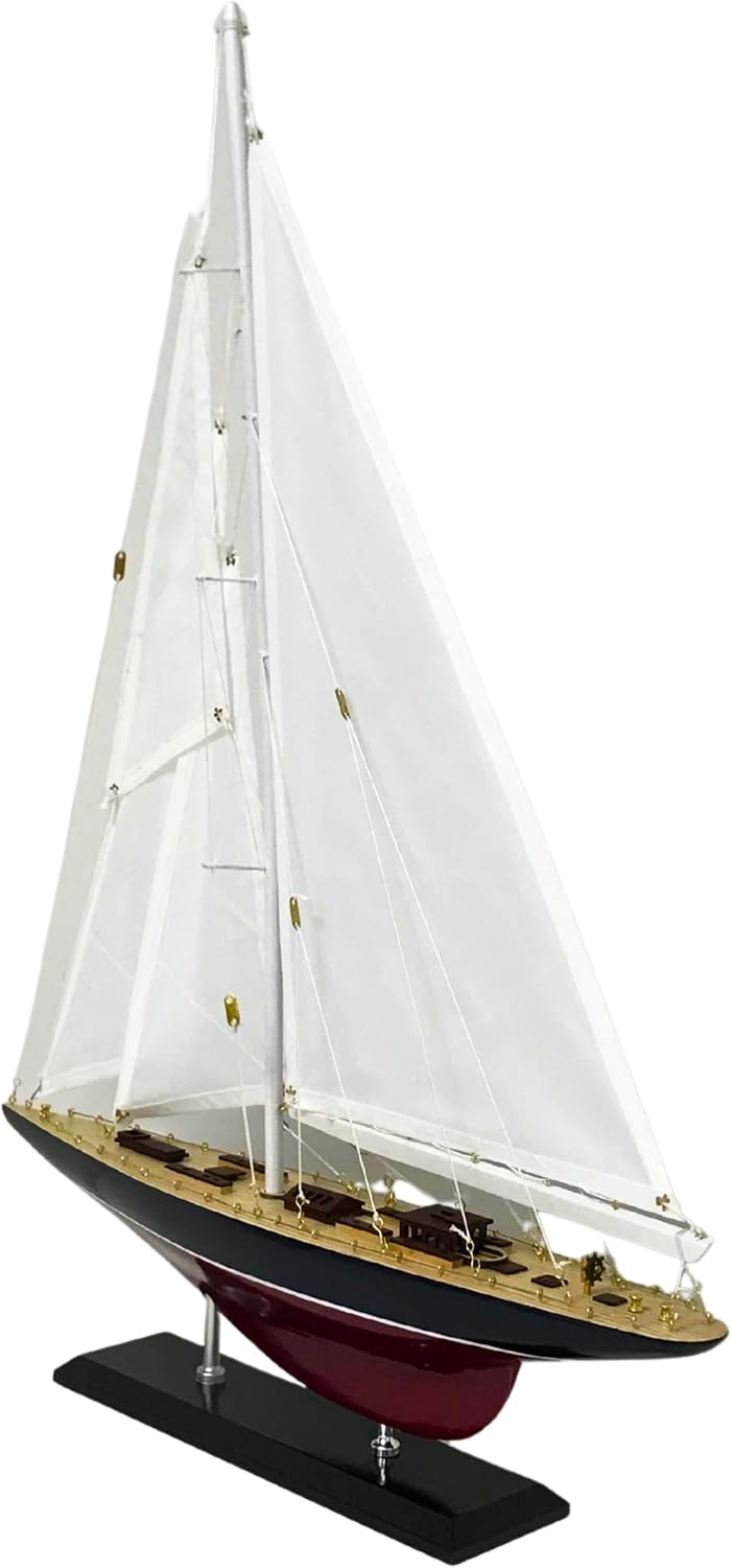 Wooden Sailboat Model – Handcrafted Nautical Yacht Replica (4 Sizes Available)