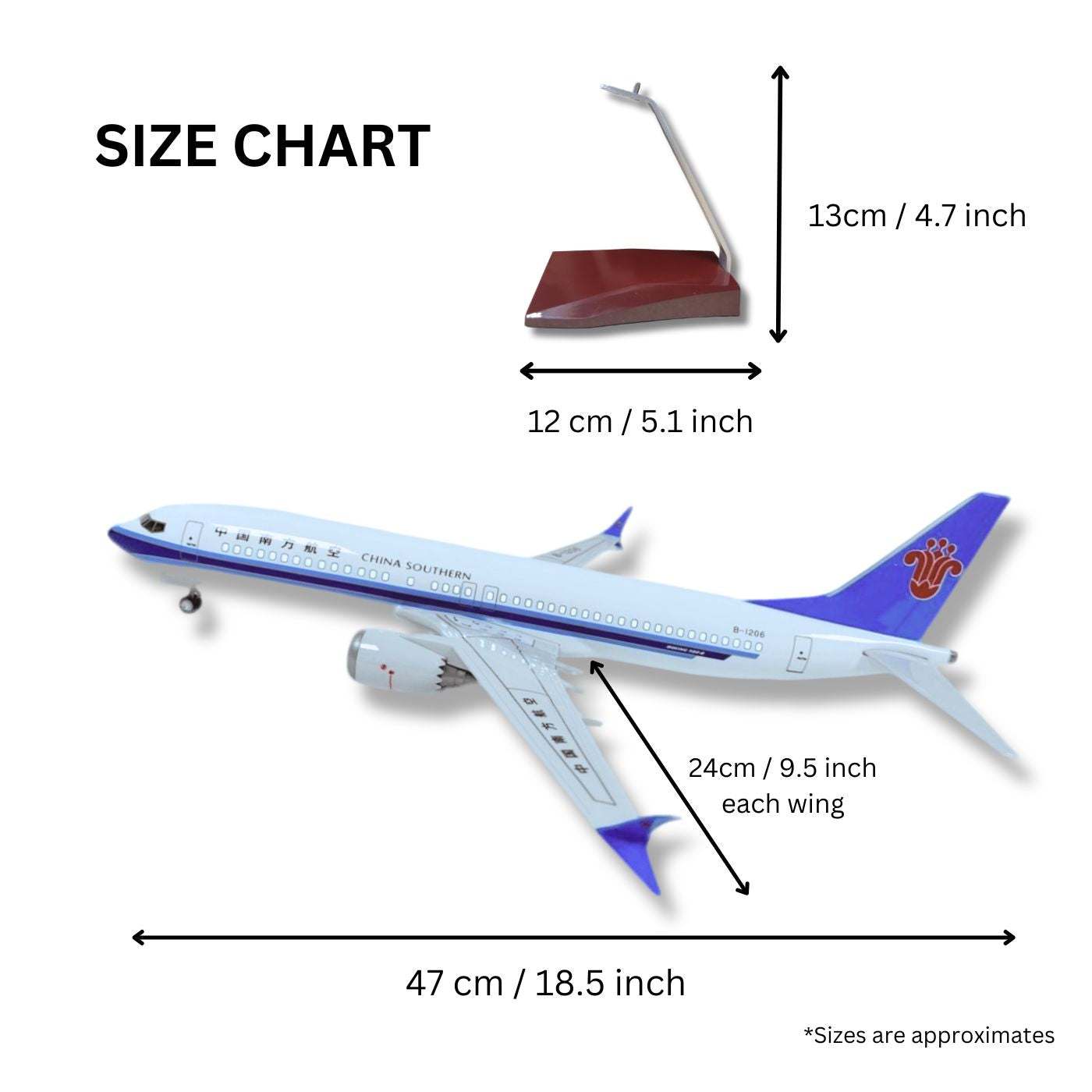 China Southern 737MAX Model Plane Boeing Premium Large Scale Ideal Gift - Authentic Replicas & Models