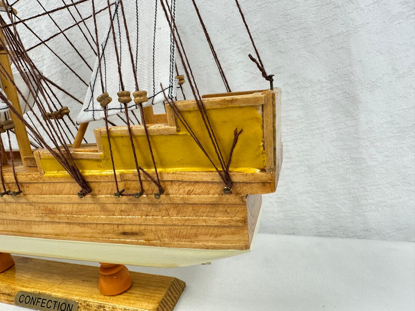 Handmade Confection Model Sea Ship 1G – 38cm with Display Stand, Fully Assembled - Authentic Replicas & Models