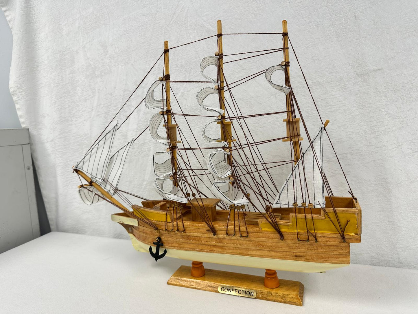 Handmade Confection Model Sea Ship 1G – 38cm with Display Stand, Fully Assembled - Authentic Replicas & Models
