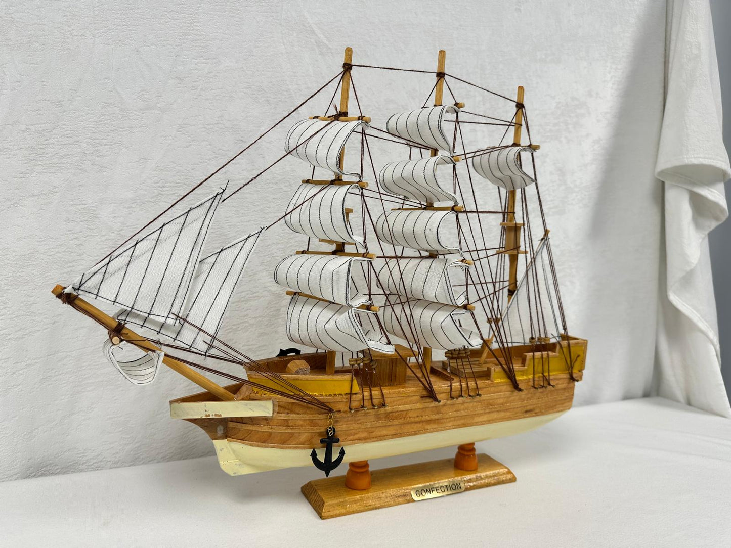 Handmade Confection Model Sea Ship 1G – 38cm with Display Stand, Fully Assembled - Authentic Replicas & Models