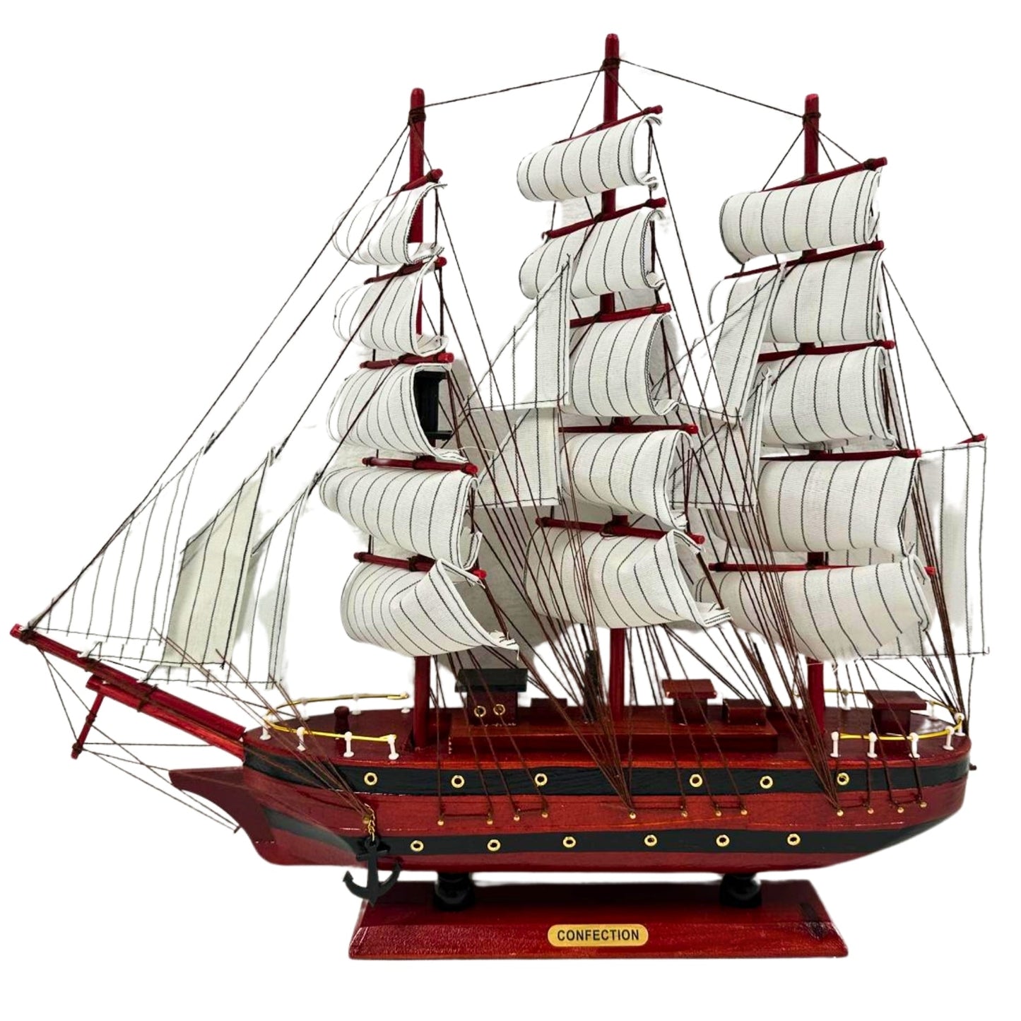 Handmade Confection Model Ship 1A – 50cm Fully Assembled with Display Stand - Authentic Replicas & Models
