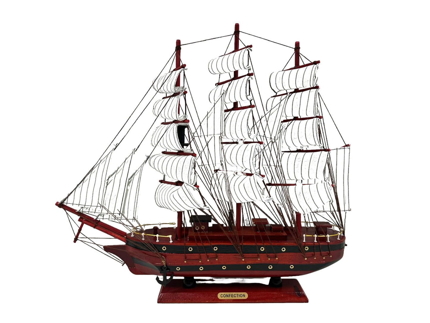 Handmade Confection Model Ship 1A – 50cm Fully Assembled with Display Stand - Authentic Replicas & Models