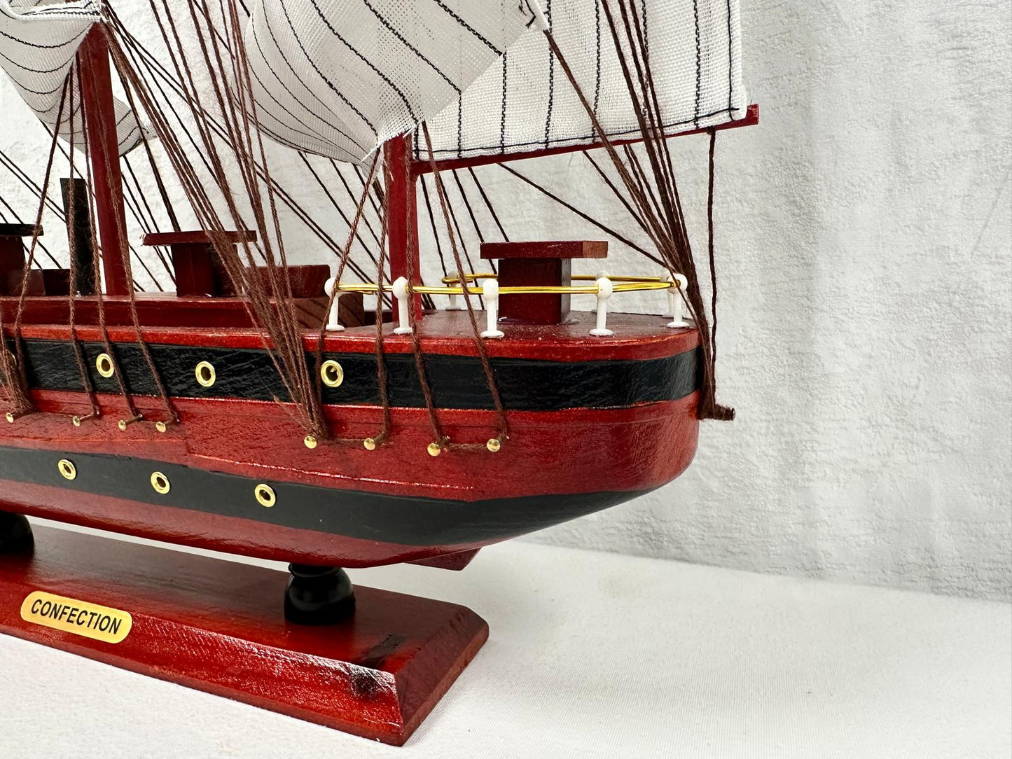 Handmade Confection Model Ship 1A – 50cm Fully Assembled with Display Stand - Authentic Replicas & Models