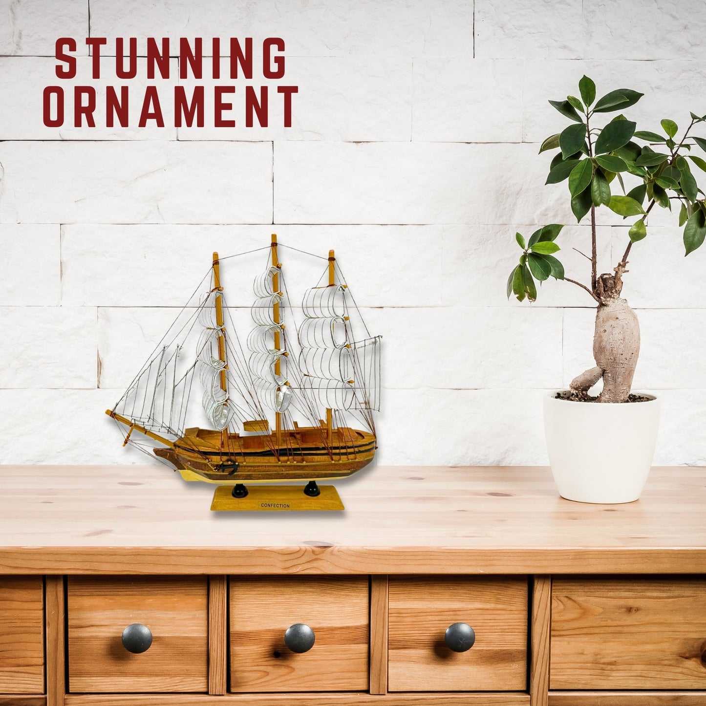 Handmade Confection Ship Model 1X – 31cm High - Authentic Replicas & Models