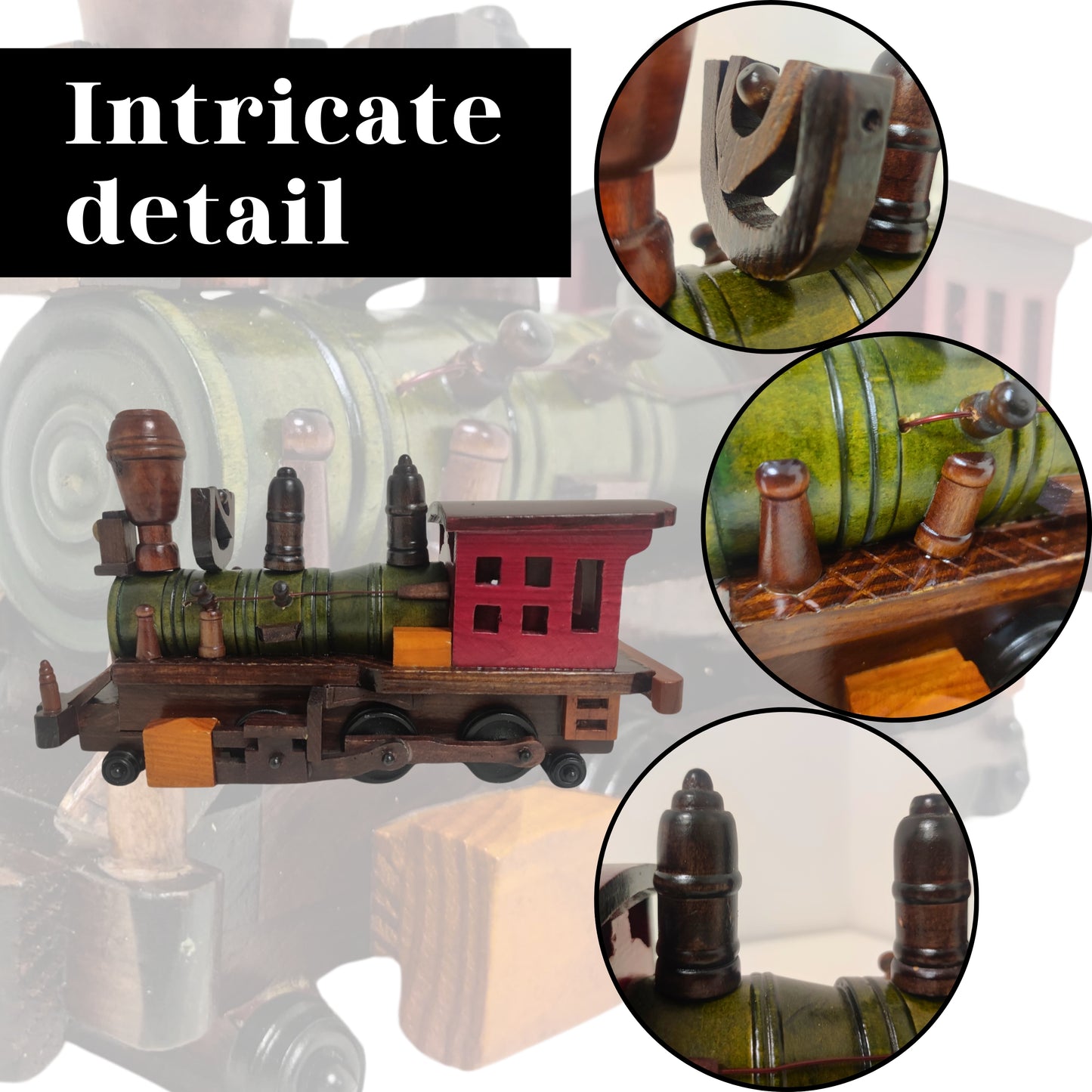 Heritage Train Wooden Model Hand Made - Authentic Replicas & Models