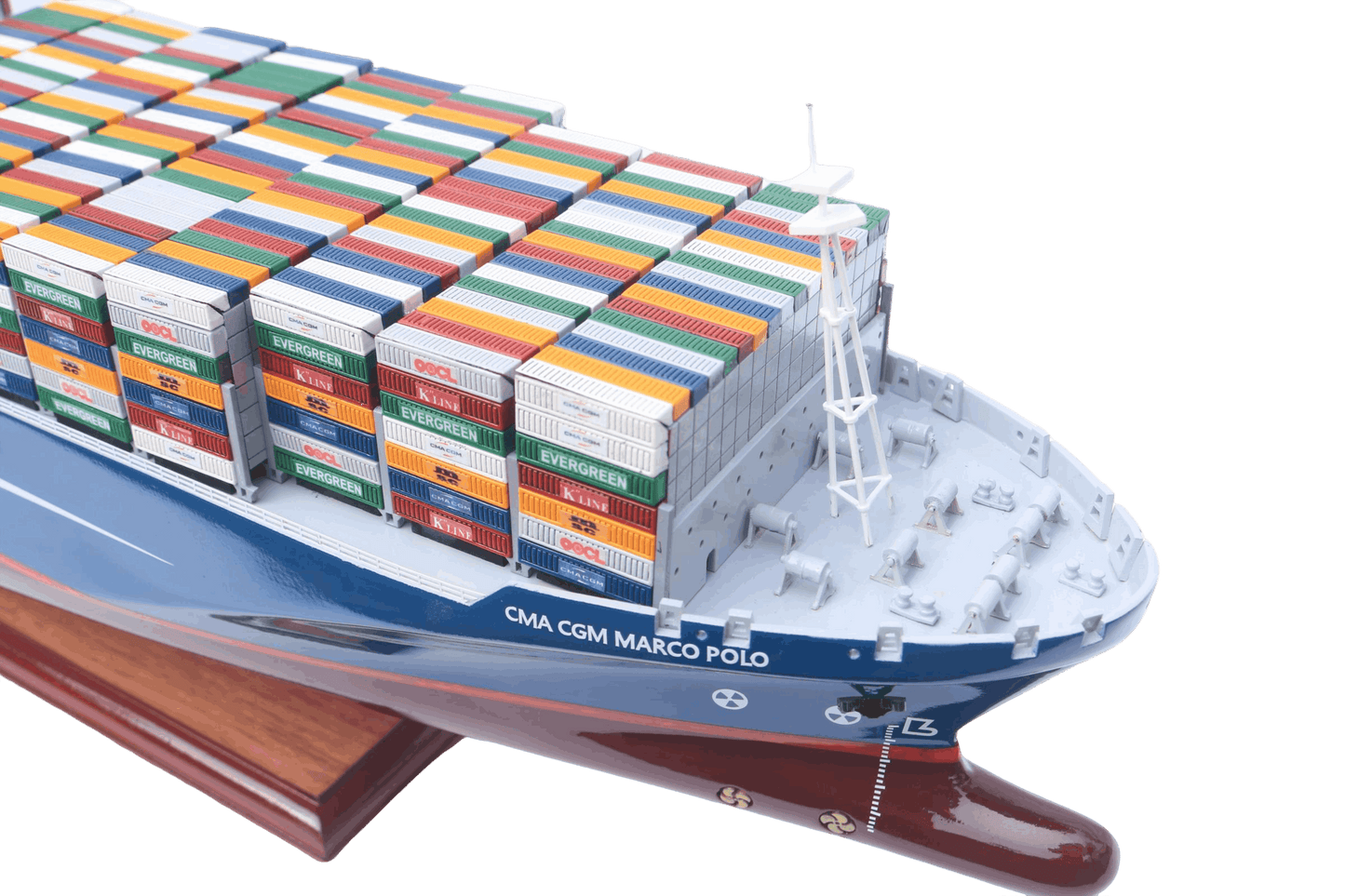 Marco Polo Wooden Ship Model | 71cm Ocean Container Vessel