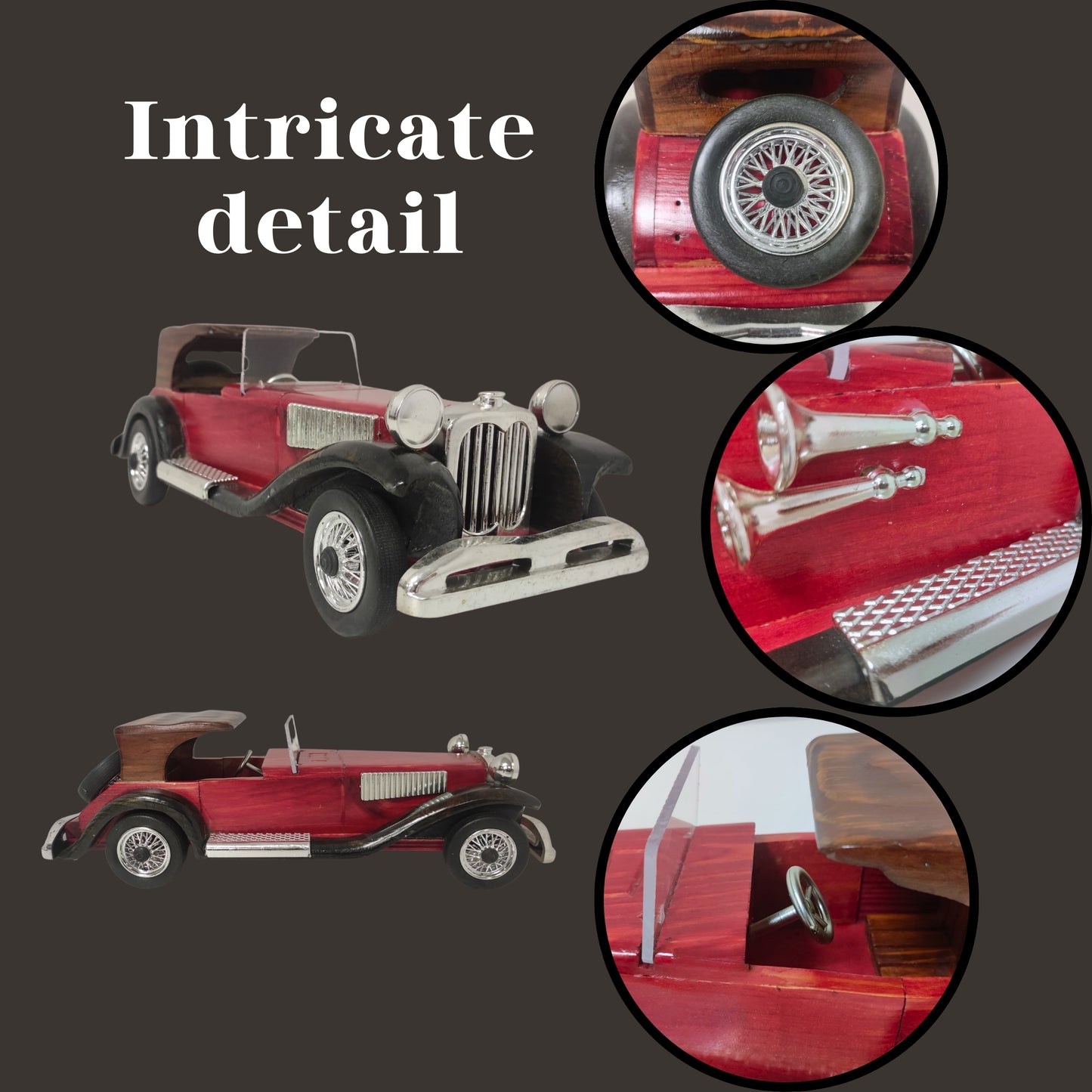Imperial Model Car Handcrafted Wooden Classic - Authentic Replicas & Models