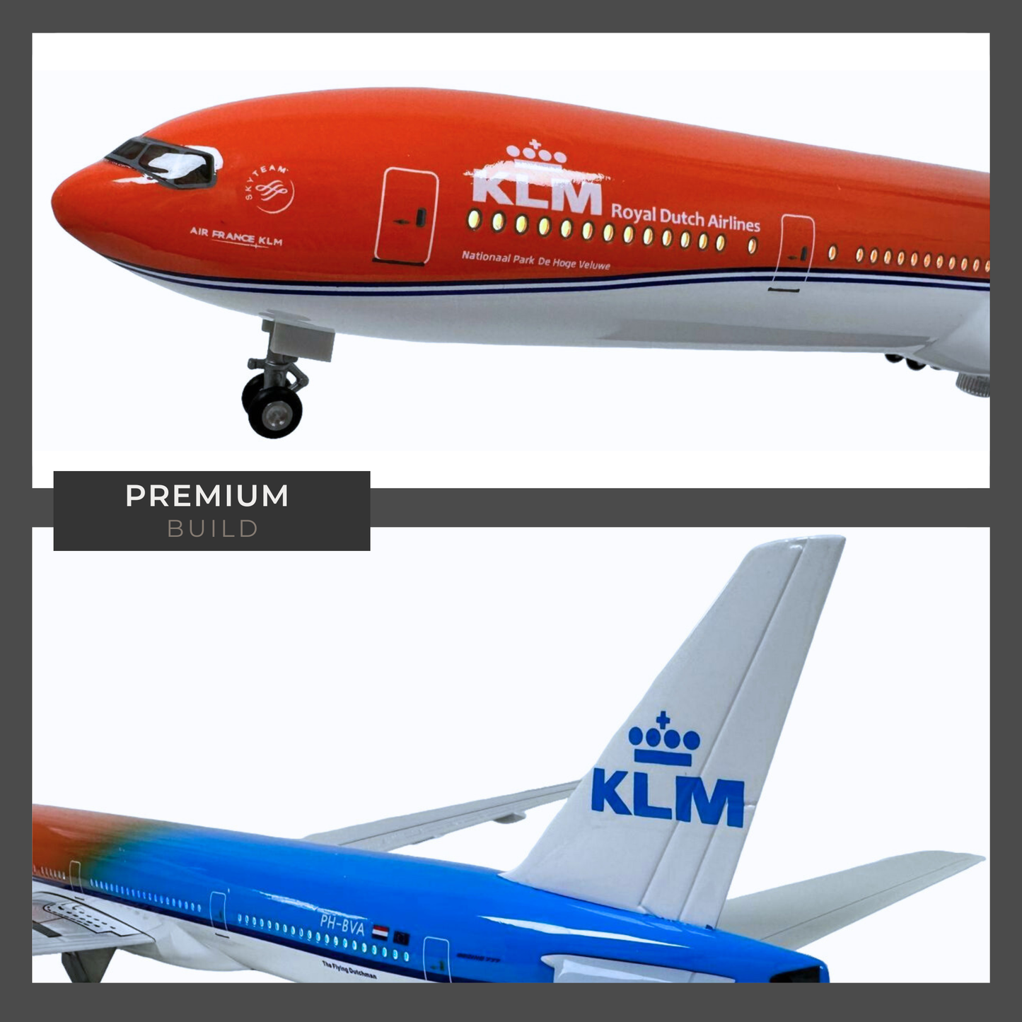 KLM 777 Model Plane Boeing Premium Large Scale Ideal Gift - Authentic Replicas & Models