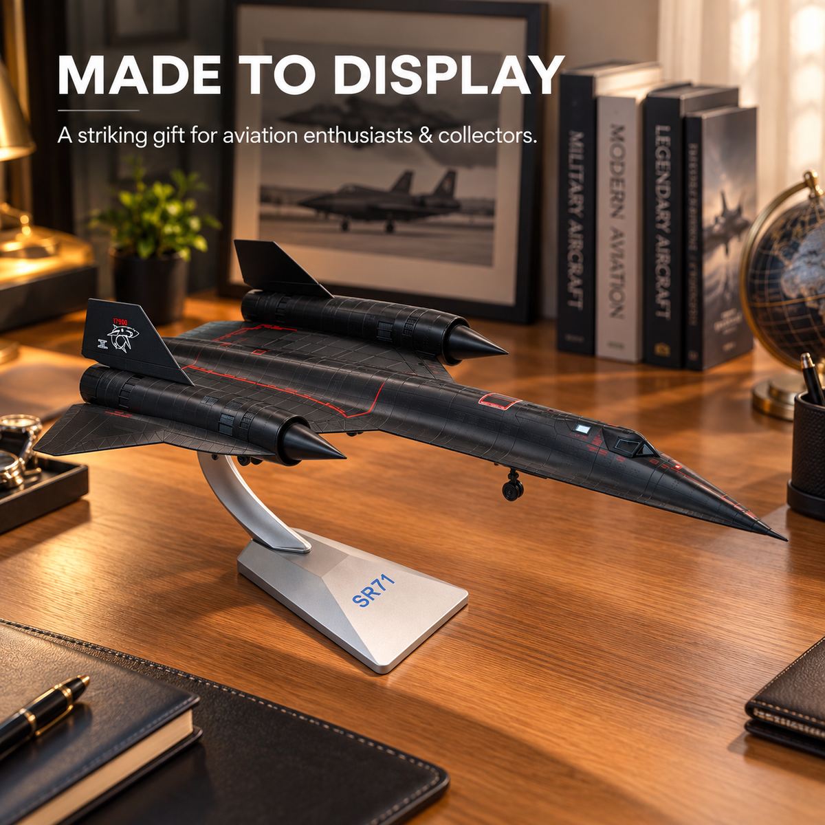 SR-71 Large Blackbird Diecast Model – 1:72 Scale USAF Recon Jet