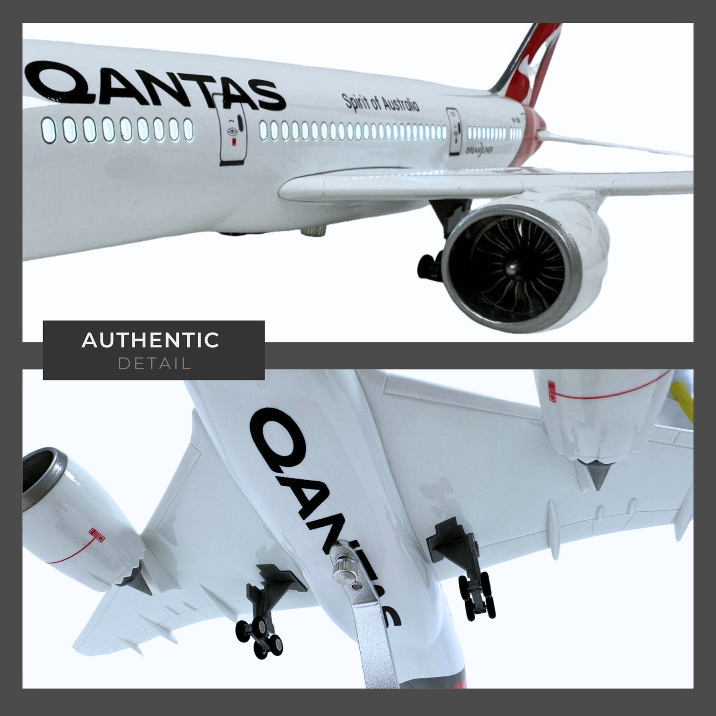 Qantas 787 Boeing Model Plane Large Scale Ideal Gift With Stand - Authentic Replicas & Models