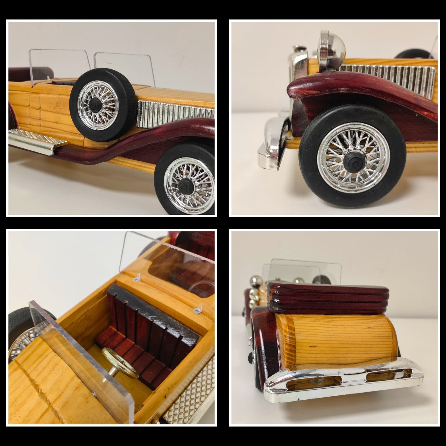 Regal Roadster Handcrafted Classic Wooden Car Model - Authentic Replicas & Models