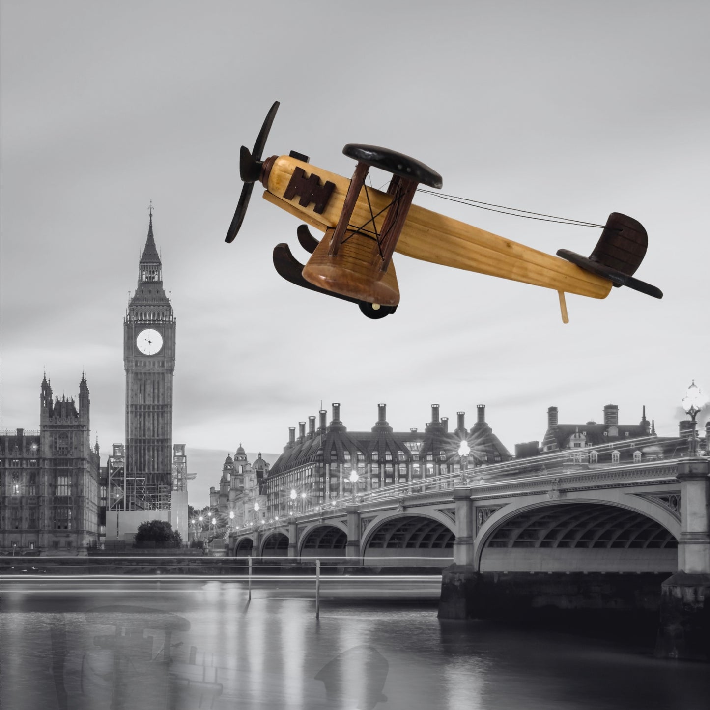 Timber Voyager Model Wooden Airplane Handcrafted Vintage - Authentic Replicas & Models