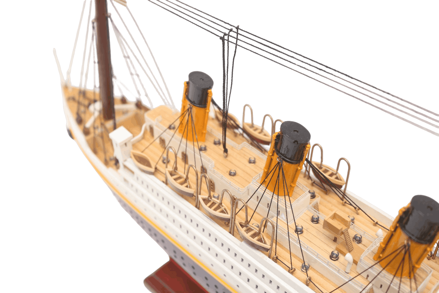 60cm RMS Titanic ship model front view mahogany wood