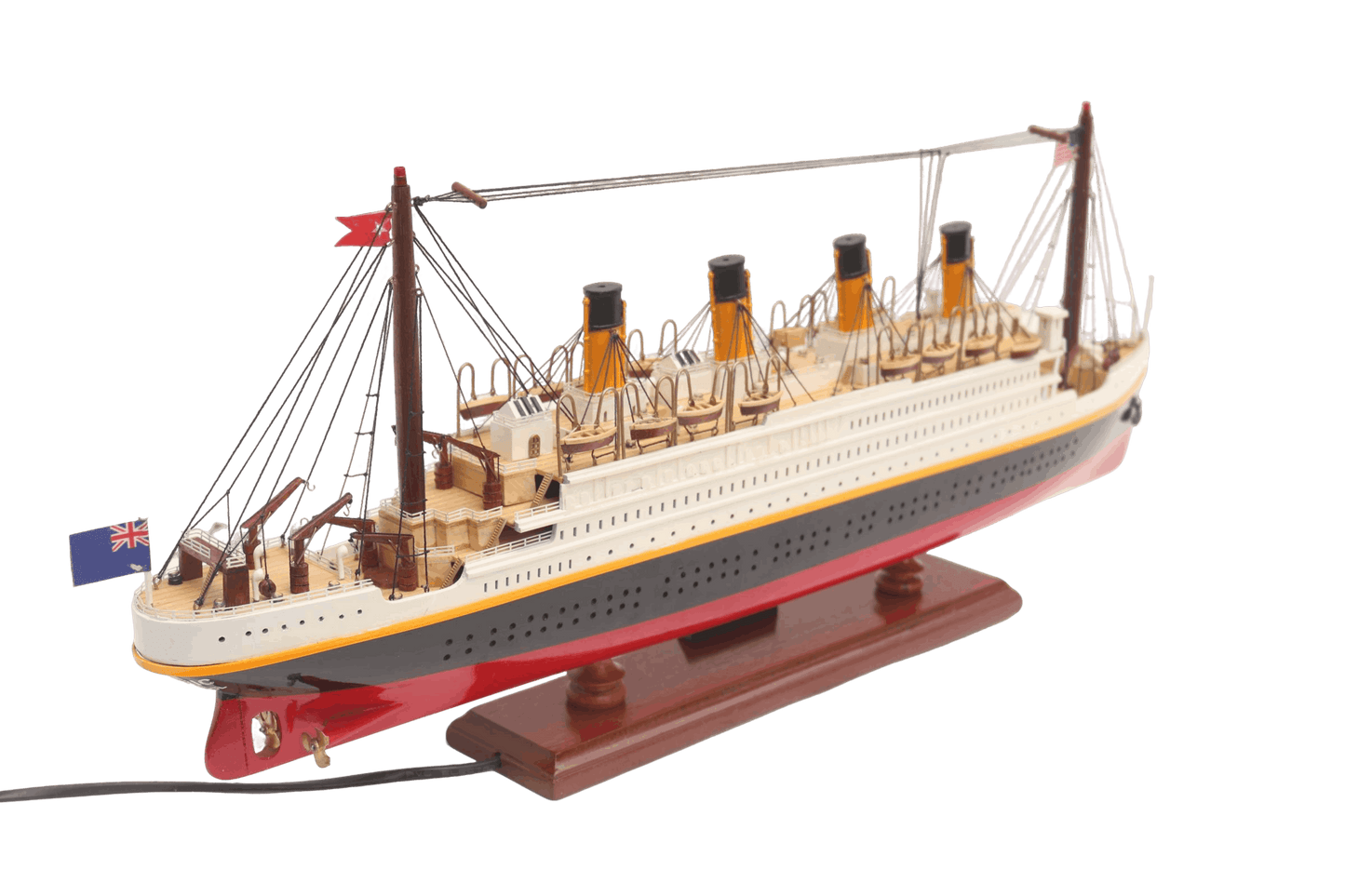 Titanic ship model handcrafted wood lighting 60cm