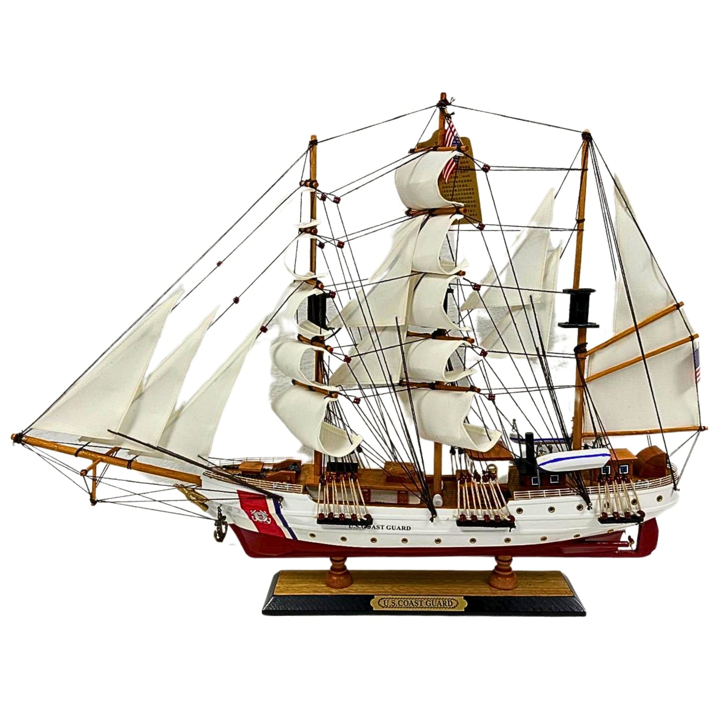 US Coast Guard Model Ship 1H – 65cm Length, Fully Assembled with Stand - Authentic Replicas & Models