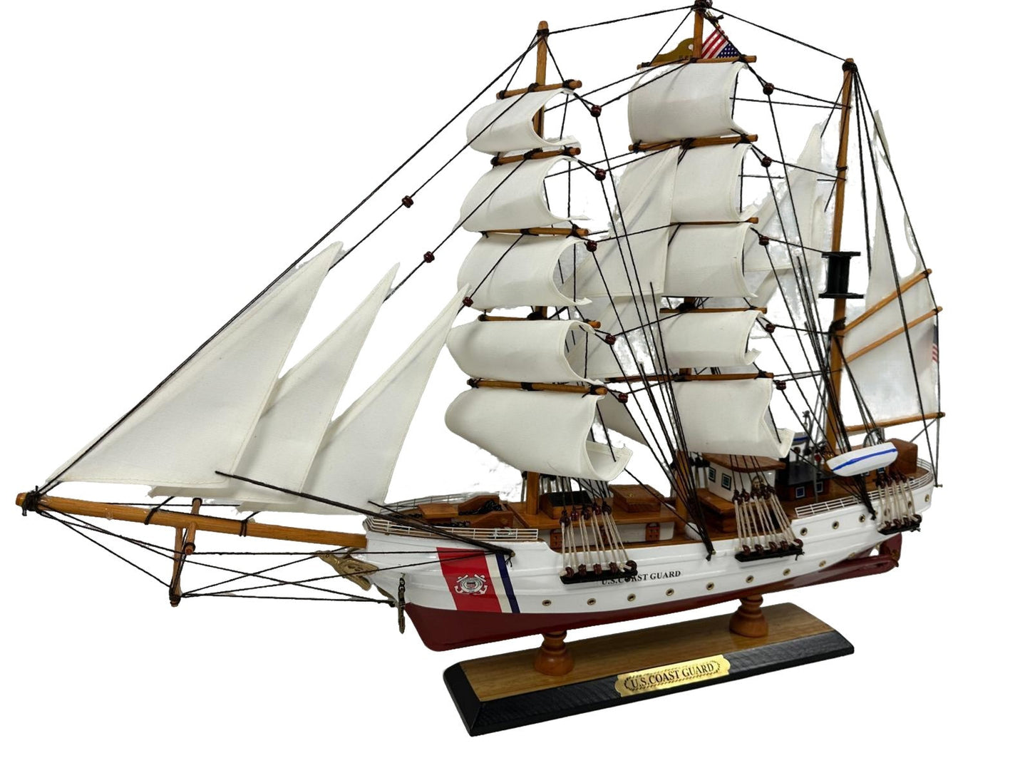 US Coast Guard Model Ship 1H – 65cm Length, Fully Assembled with Stand - Authentic Replicas & Models