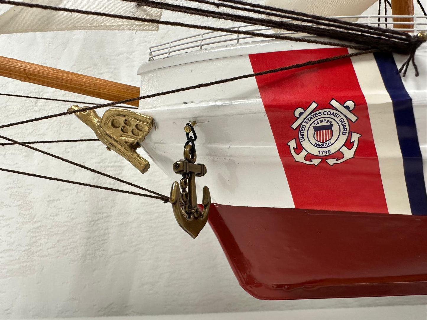 US Coast Guard Model Ship 1H – 65cm Length, Fully Assembled with Stand - Authentic Replicas & Models