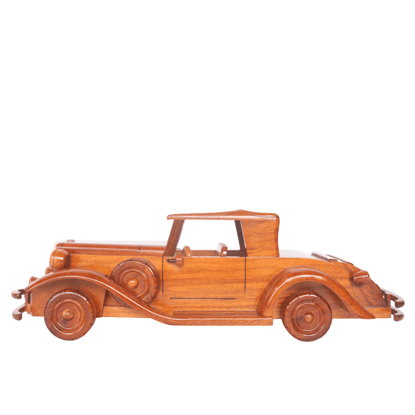 Duesenberg SJ Handcrafted Wooden Model Car | Classic 1933 Mahogany Phaeton