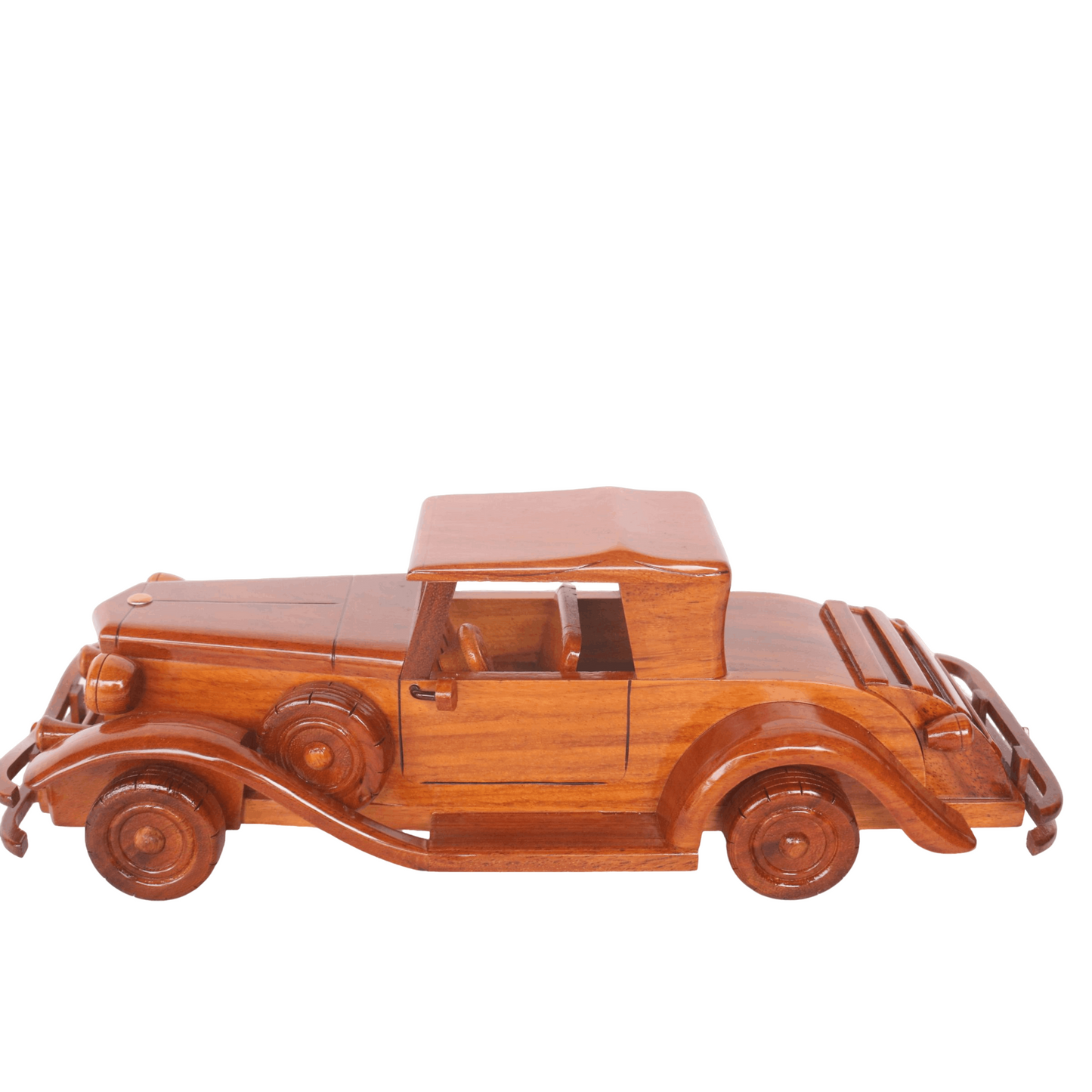 Duesenberg SJ Handcrafted Wooden Model Car | Classic 1933 Mahogany Phaeton