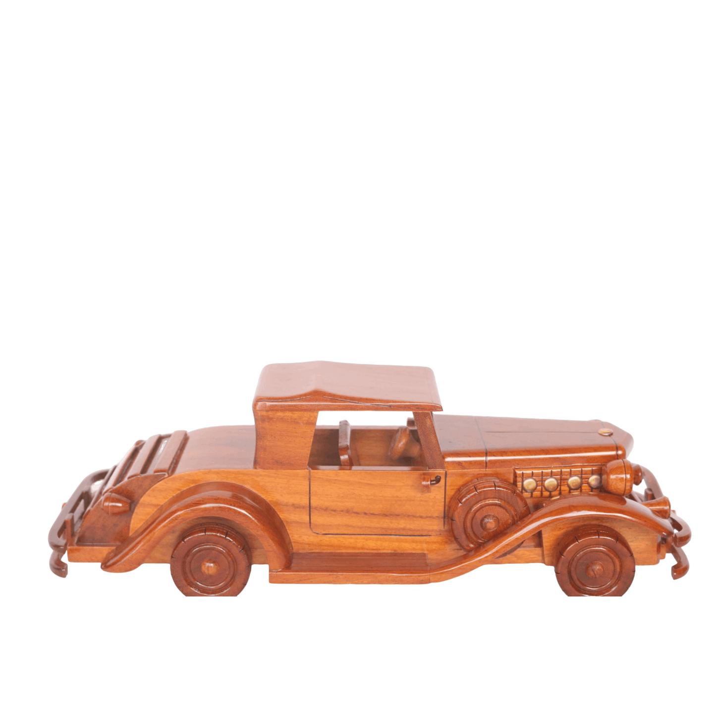 Duesenberg SJ Handcrafted Wooden Model Car | Classic 1933 Mahogany Phaeton