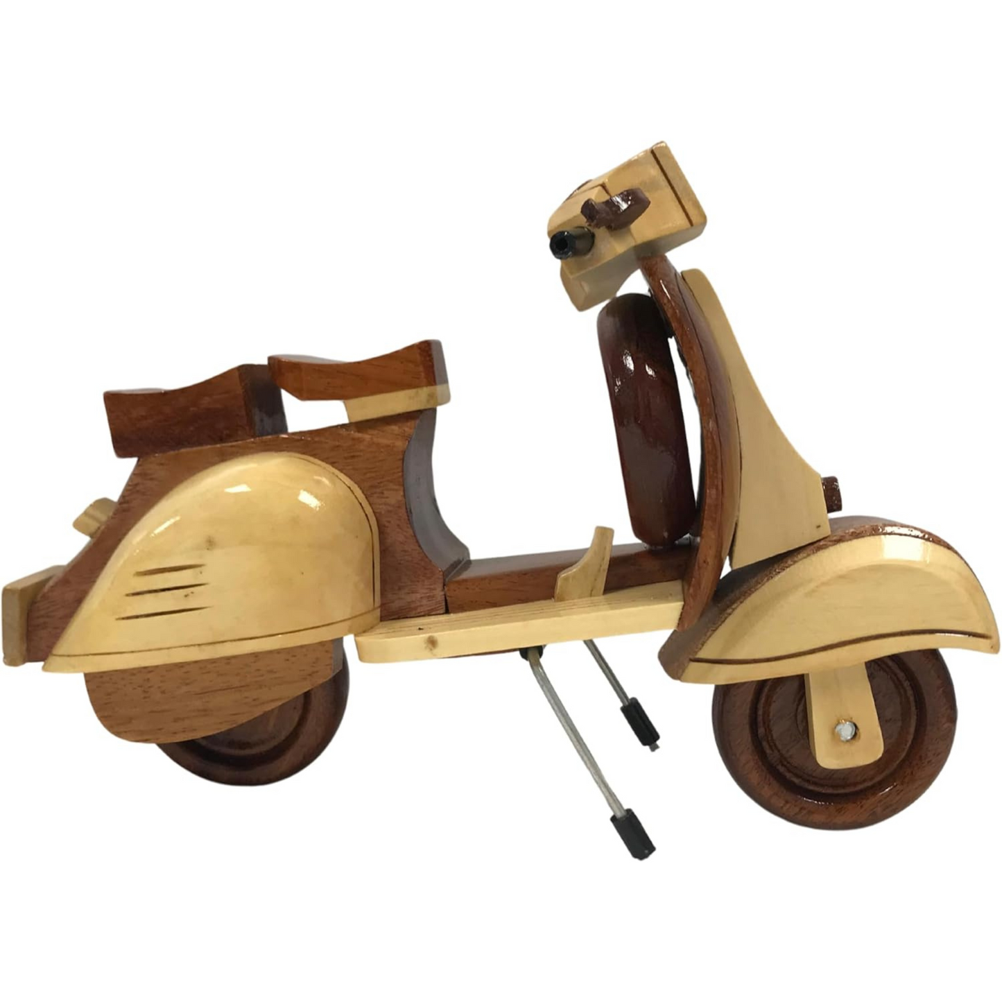Handmade Wooden Vespa Model – Retro Scooter Decor 22 cm