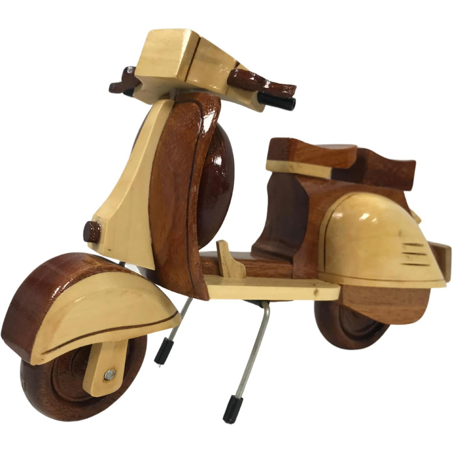 Handmade Wooden Vespa Model – Retro Scooter Decor 22 cm