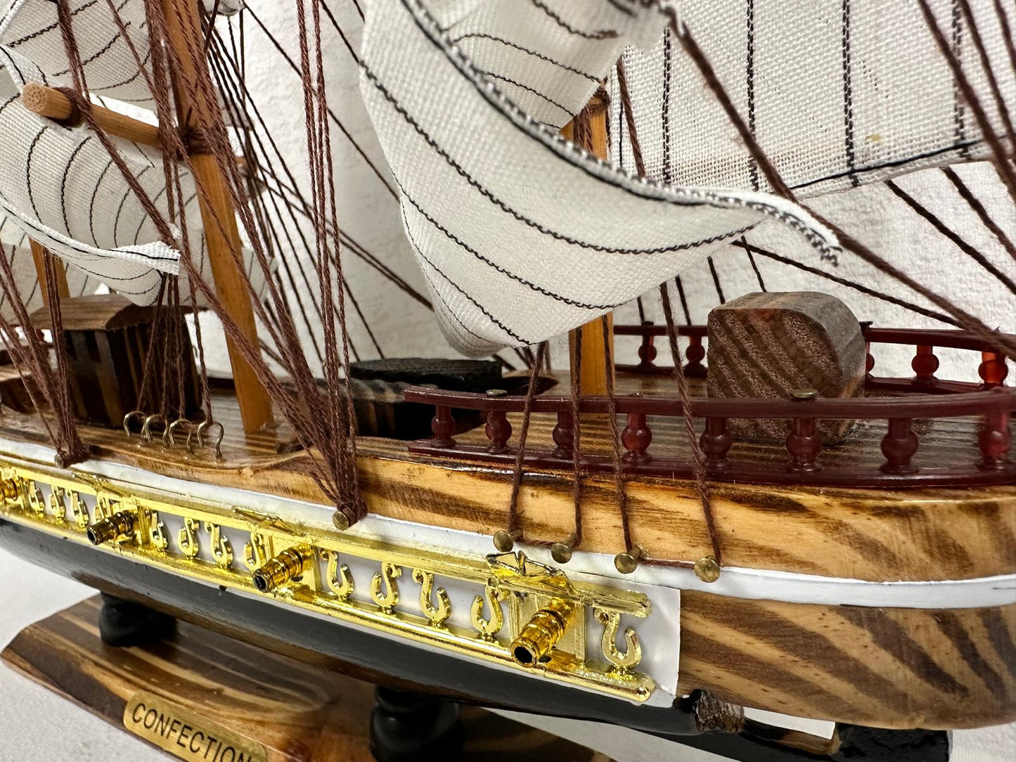 Confection Sailing Ship Model 1D Handmade Wooden Display Ship 44 cm