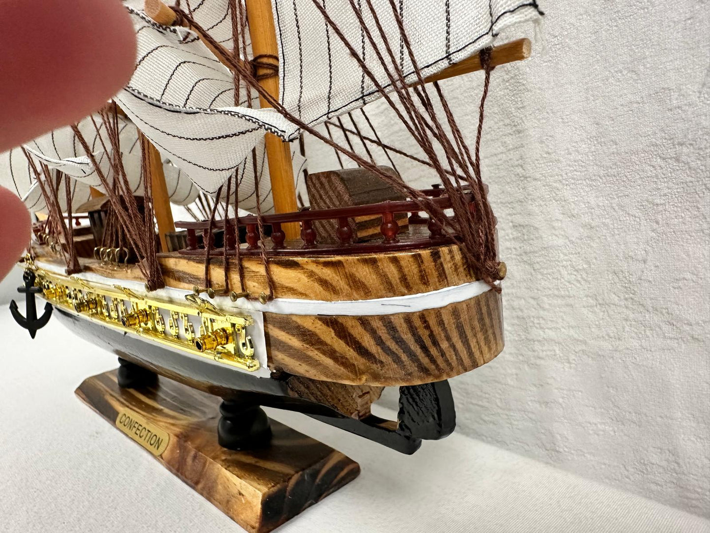 Confection Sailing Ship Model 1D Handmade Wooden Display Ship 44 cm