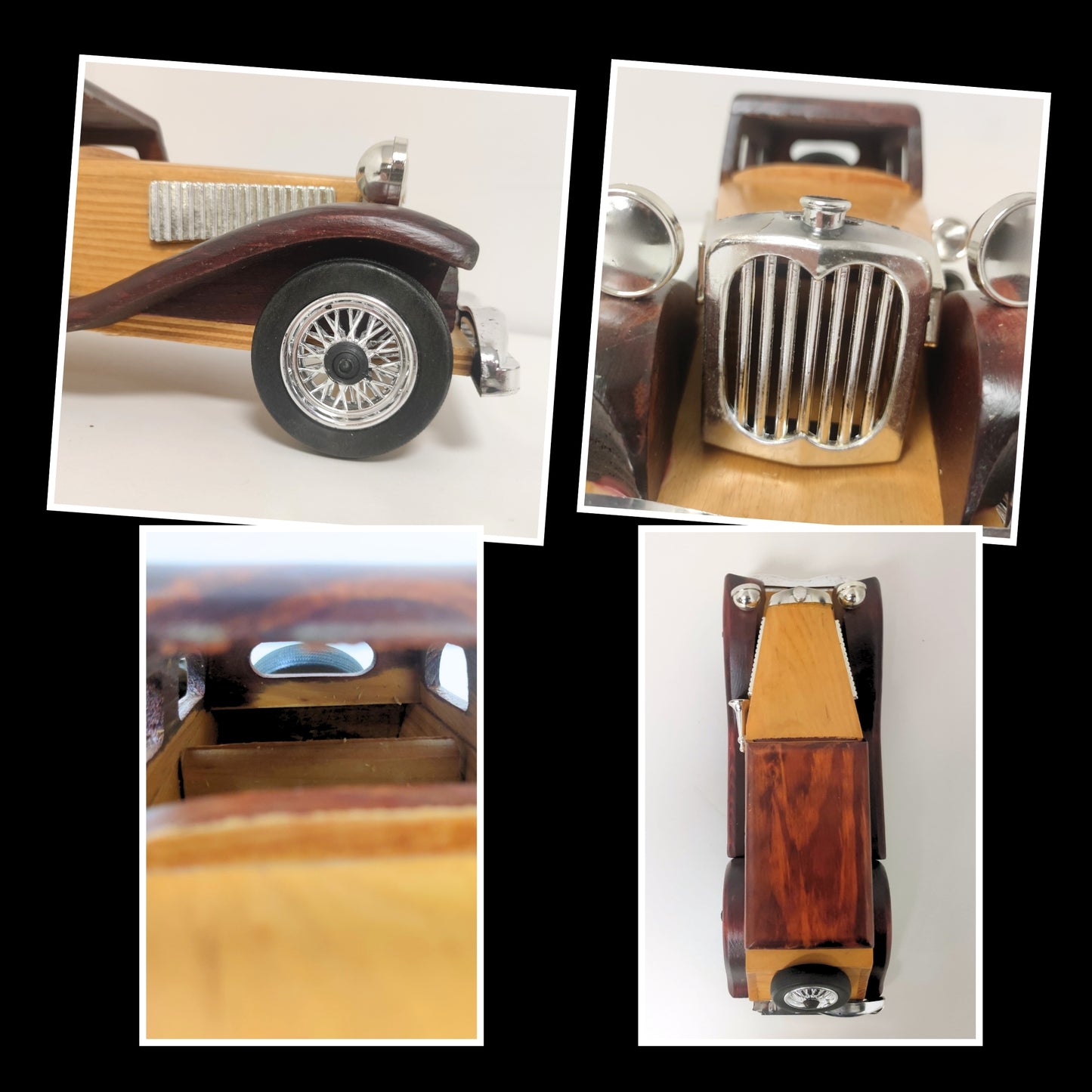 Windsor Cruiser Handcrafted Classic Wooden Car Model – Vintage-Style Collectable - Authentic Replicas & Models