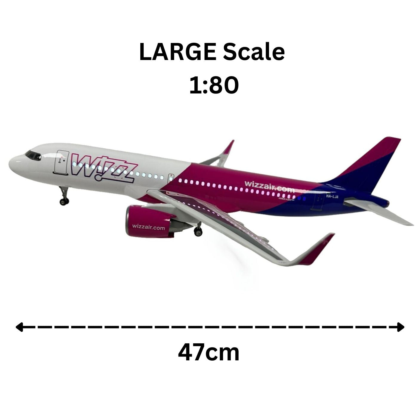 Wizzair A320 Airbus Model Plane Quality Large Scale Ideal Gift - Authentic Replicas & Models