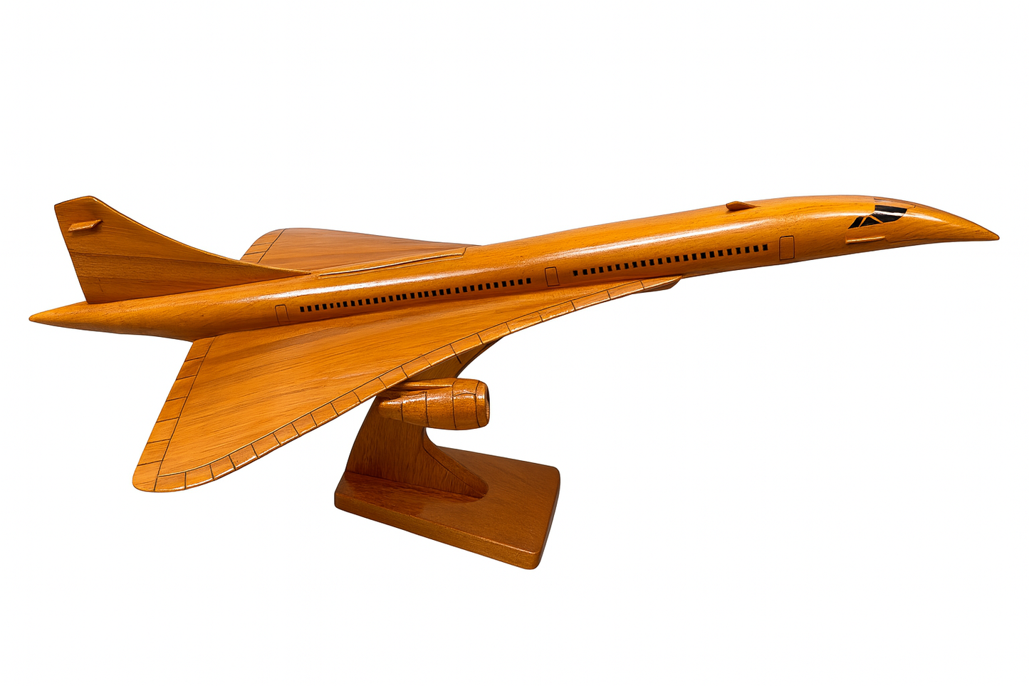 Concorde Wooden Aircraft Model – Handcrafted Supersonic Jet Display Plane | Premium Mahogany Collectible