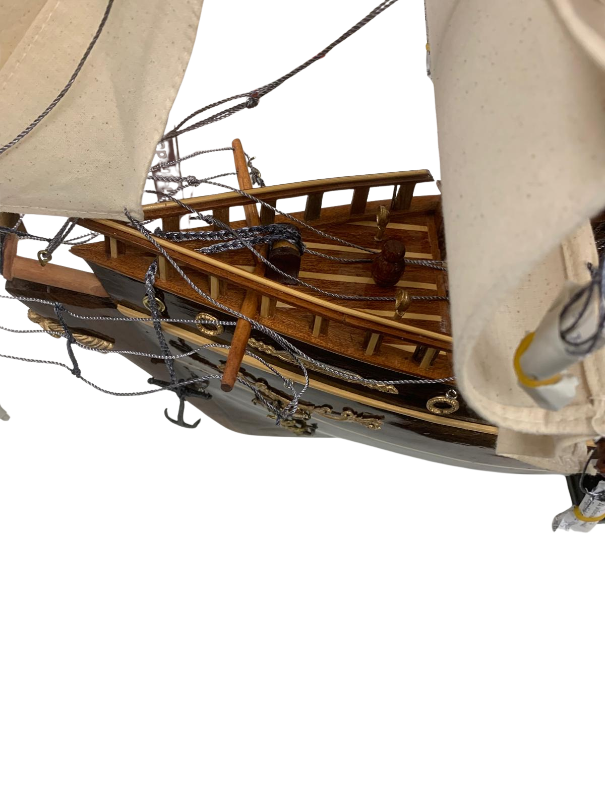 Very Large Wooden Sailing Ship Model – Handcrafted Classic Tall Ship Display 95cm Long