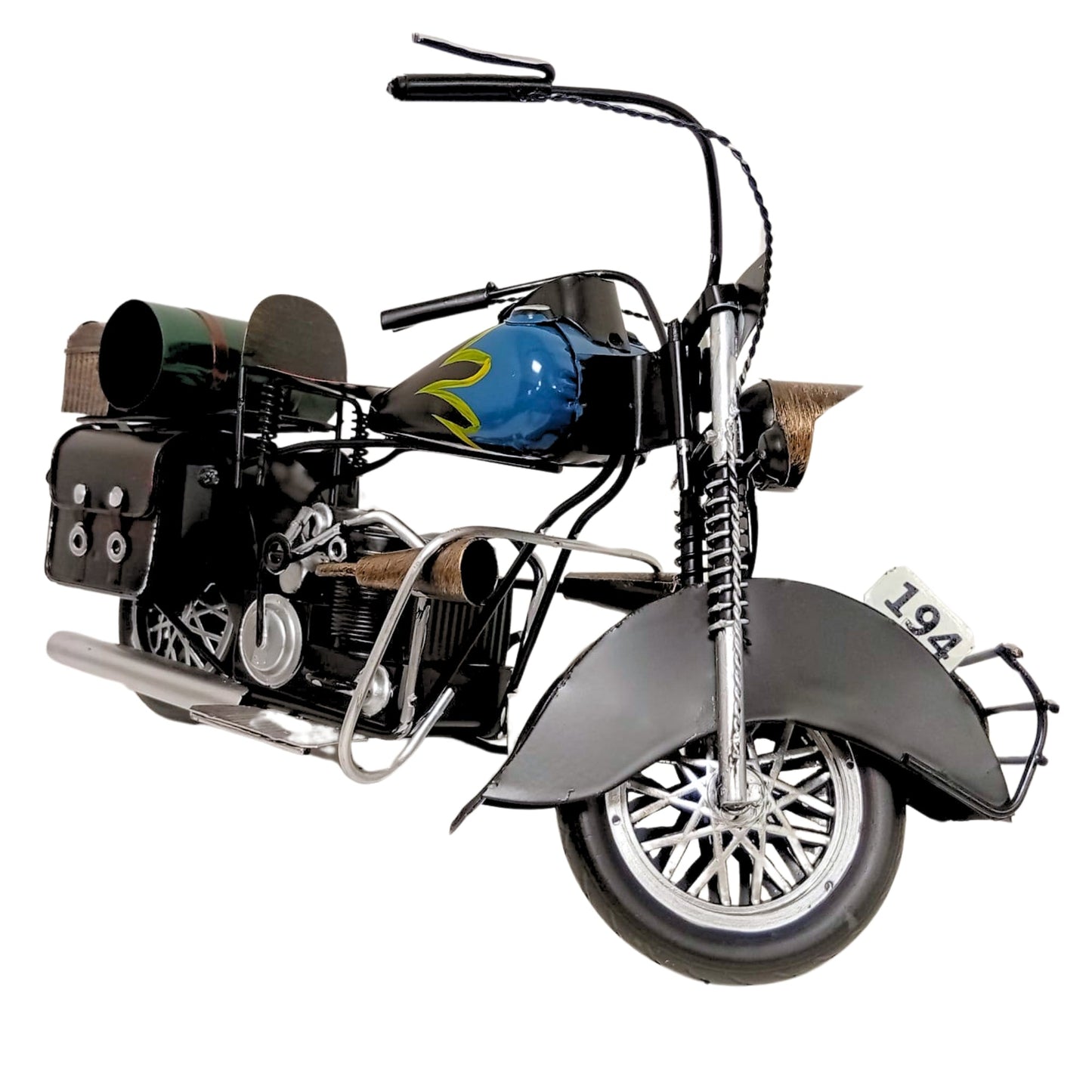 Large Assembled Motorcycle Model | Vintage Motorbike Display Piece | Home or Office - Authentic Replicas & Models