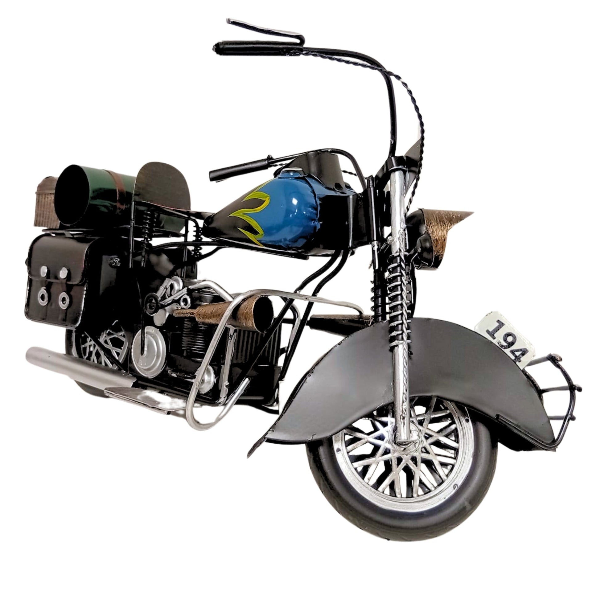 Large Assembled Motorcycle Model | Vintage Motorbike Display Piece | Home or Office - Authentic Replicas & Models