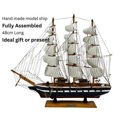 Confection Sailing Ship Model 1M – Handmade Wooden Display Ship 48 cm
