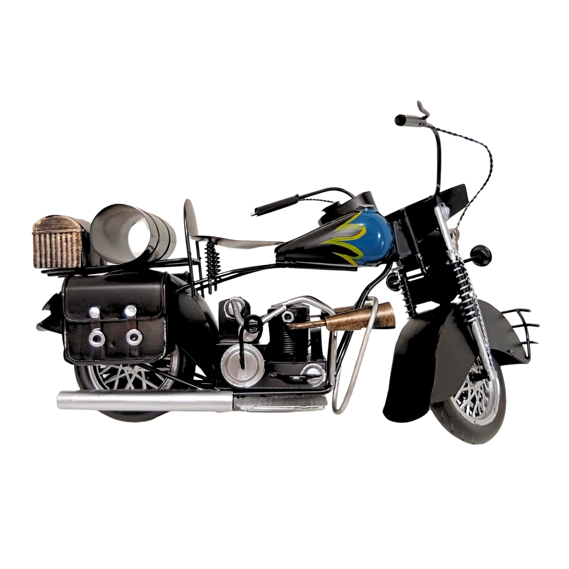 Large Assembled Motorcycle Model | Vintage Motorbike Display Piece | Home or Office - Authentic Replicas & Models
