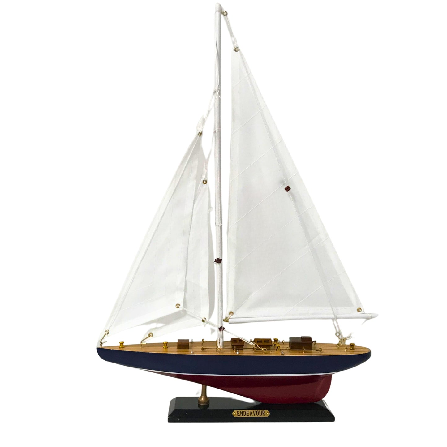 Wooden Sailboat Model – Handcrafted Nautical Yacht Display (4 Sizes Available)